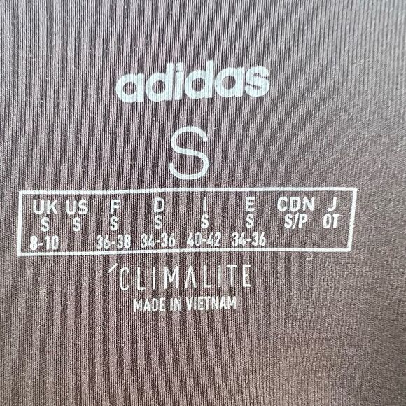 Adidas Climate 3-Stripe Monochromatic 7/8 Leggings S New - Picture 5 of 6